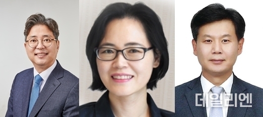 좌측부터 김진욱 신임 대변인, 최은순 신임 감사관, 태광호 신임 중앙협력본부장