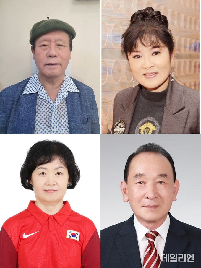 위 좌측부터 최규성 창세학교장, 정혜식(예명 정지희) 영화배우, 윤추자 보치아 국가대표 선수 겸 지도자, 정태열 성남학연구원 연구위원