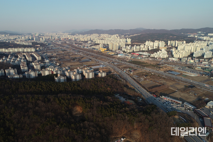 기흥구 보정동과 마북동 일원 경기용인플랫폼시티 사업 대상구역 전경