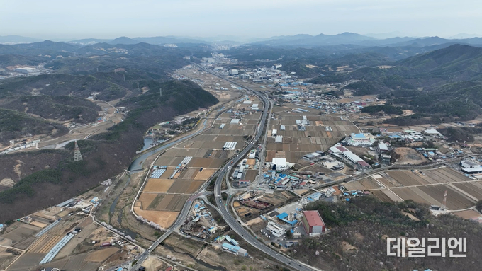 시스템반도체 클러스터 국가첨단산업단지 후보지로 지정된 용인특례시 처인구 이동읍과 남사읍 일대 전경