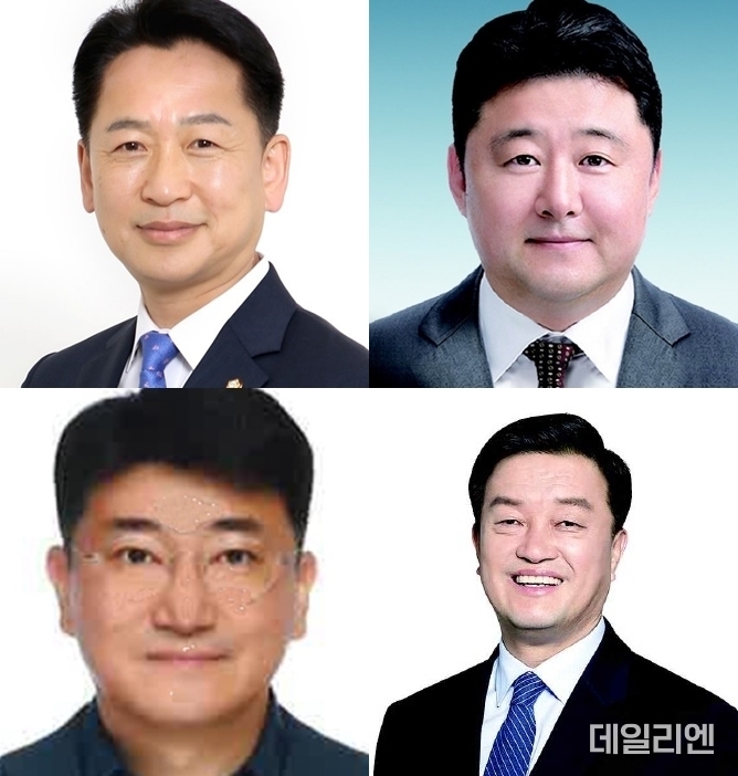 위 좌측부터 신임 공영인 경제부지사. 김봉균 협치수석, 손준혁 소통협치관, 윤준호 정무수석 