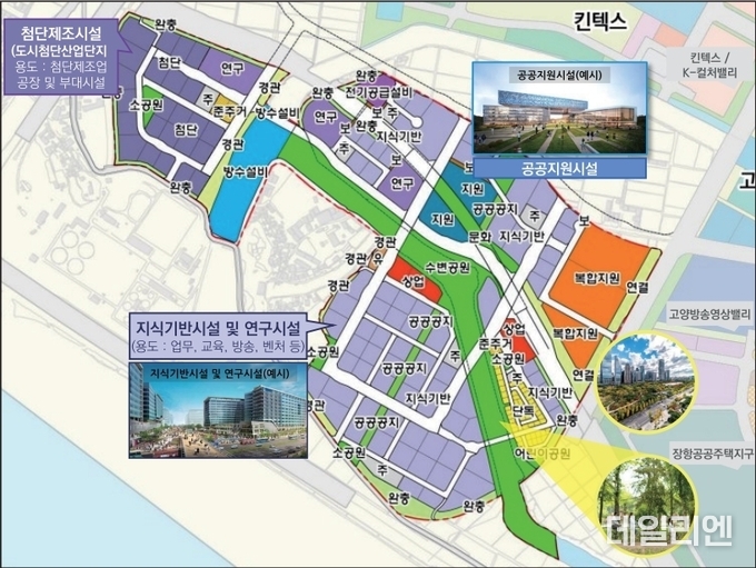 고양일산테크노밸리 구역도