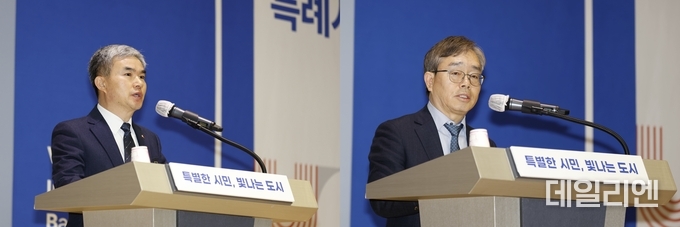 좌측부터 정구원 제1부시장, 조승문 제2부시장