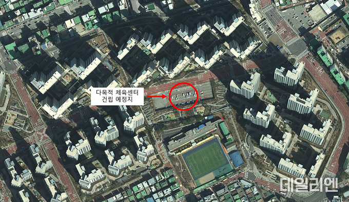 성남시 중원구 금광동 1012번지 다목적 체육센터 건립 예정지