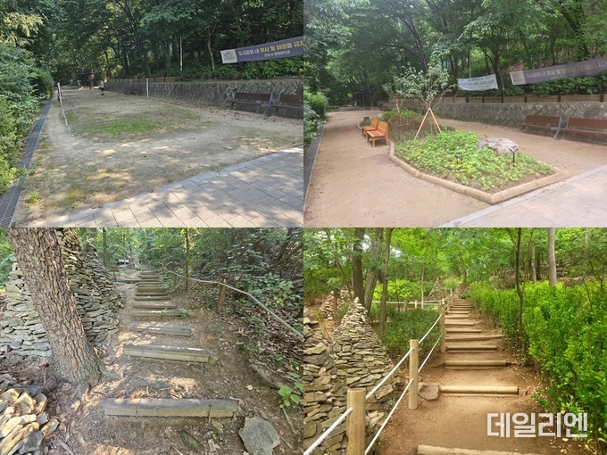 골안공원 산야초원 및 수리산 숲길 시공 전후 