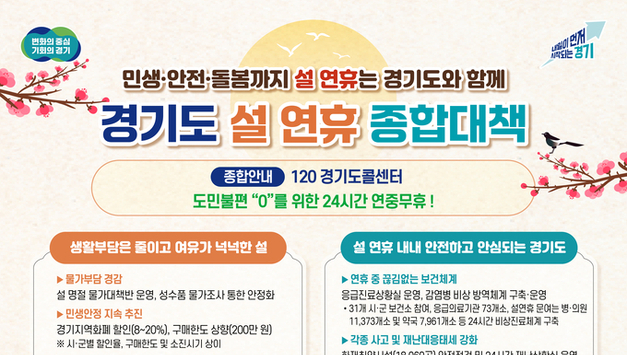 경기도, 설 연휴 민생·안전 종합대책 전면 가동