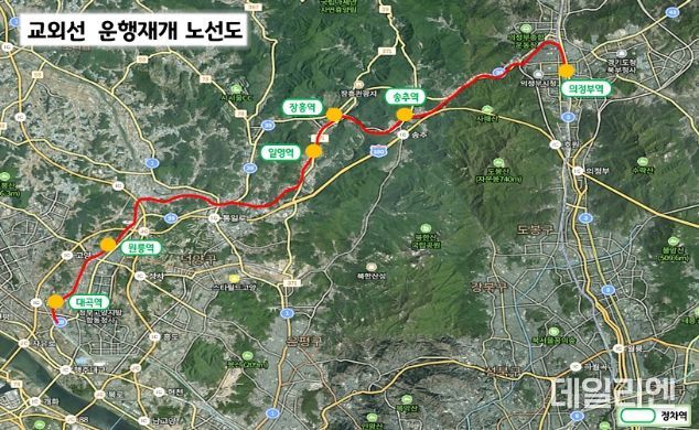 교외선 노선도