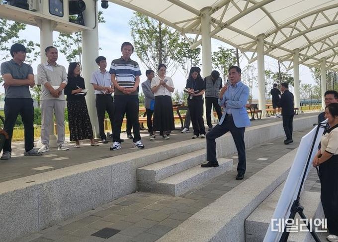 함박산중앙공원 음악분수 수질개선 현장 대책 회의
