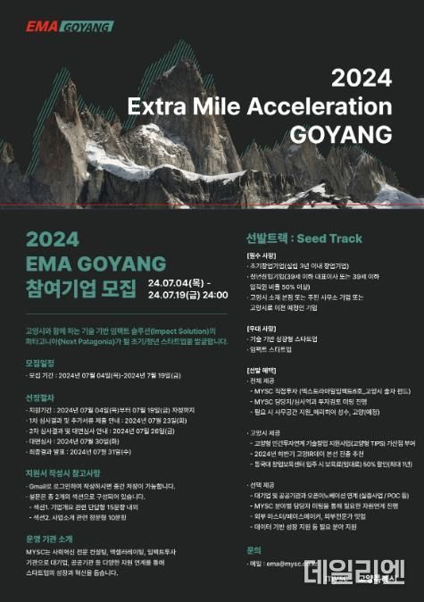 고양시, 'EMA 고양 2024' 참여기업 모집