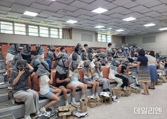 평택시, 내구연한 지난 방독면 활용한 교육 진행
