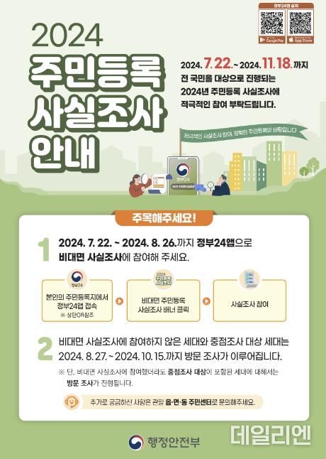 안성시, 2024년 주민등록 사실조사 실시