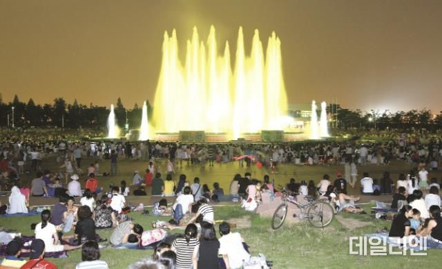 일산호수공원 노래하는 분수대