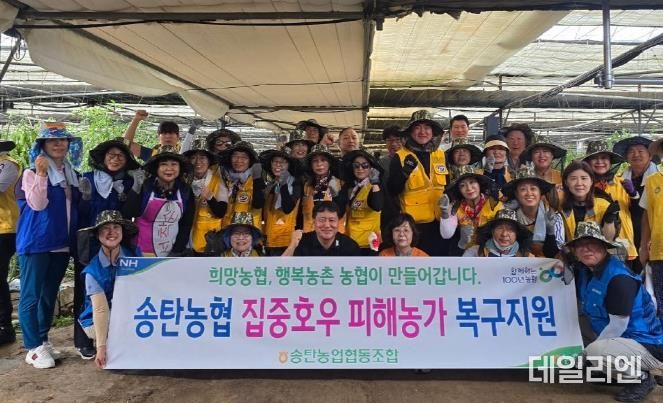 평택시자원봉사단체, 토마토 하우스 농가 수해복구 봉사활동 전개
