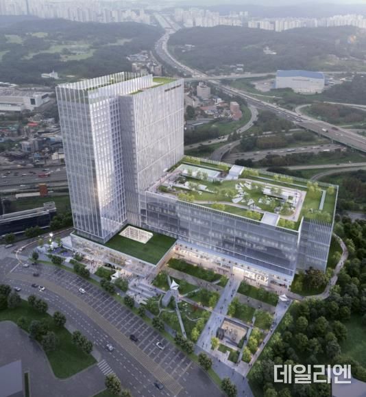 용인특례시 첫 아이스링크장이 건립될 예정인 신갈1지구 지식산업센터 조감도