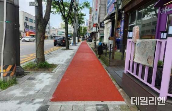 상갈동 보행환경 개선공사 후