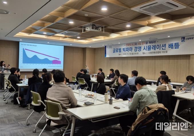 수원시가 빅파마 경영 시뮬레이션 프로그램을 진행하고 있다.