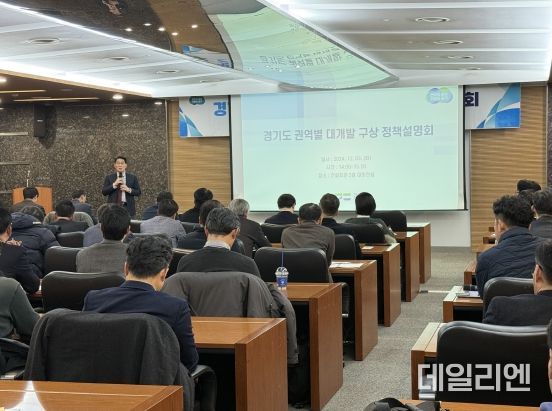 경기도, 권역별 대개발 구상 정책설명회 개최. 민간기업 의견 수렴